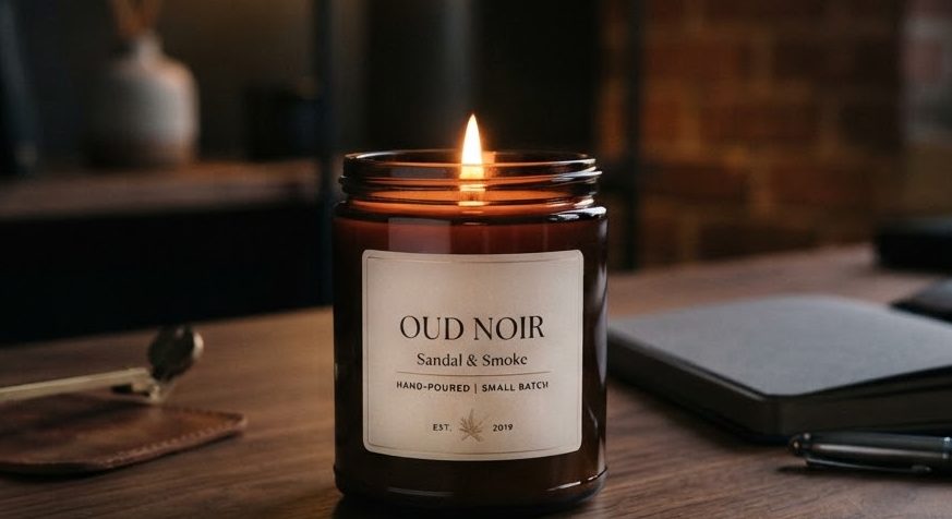 Sandal & Smoke Candle — detail view